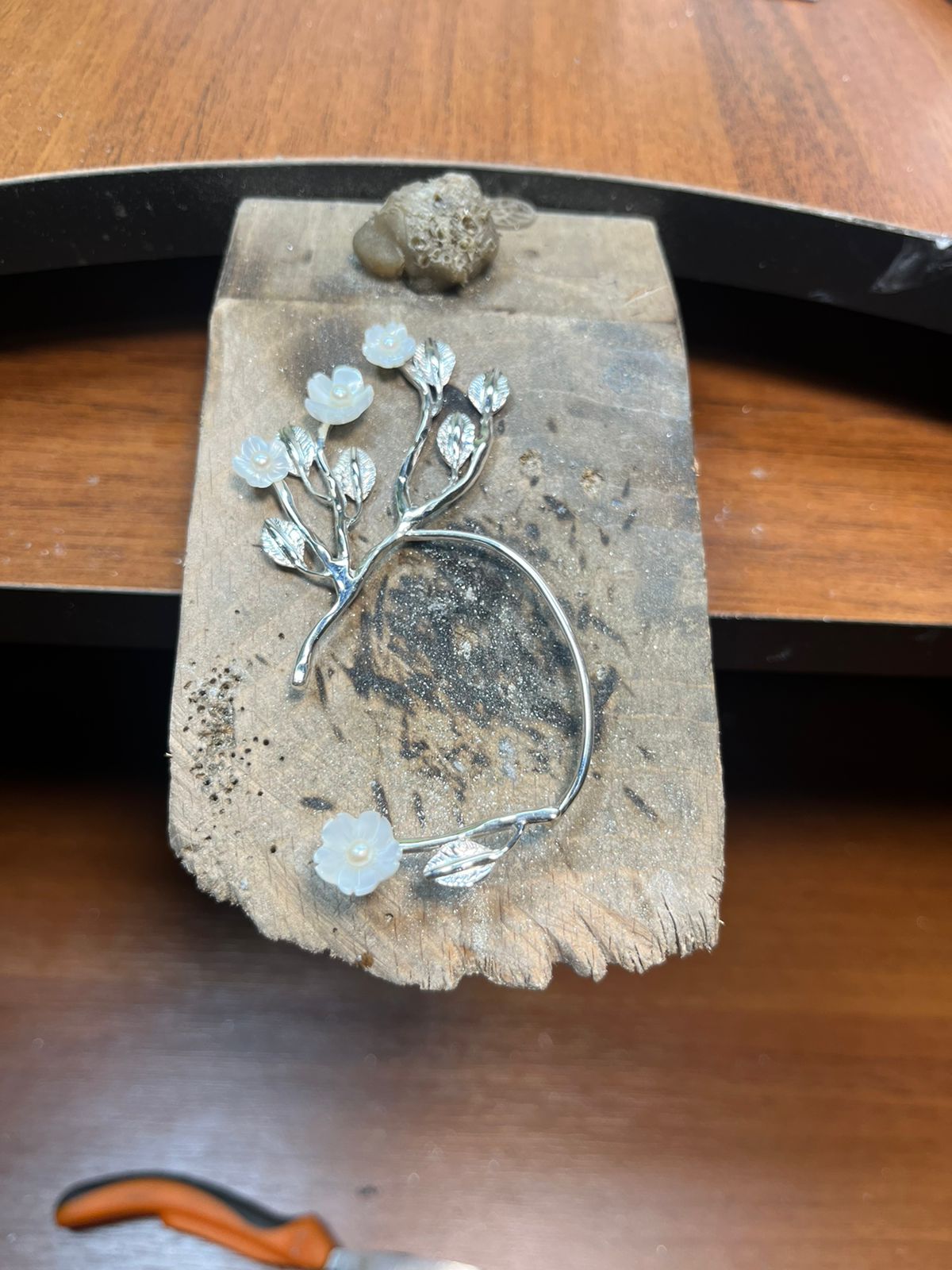Sterling silver cuff earrings "Bloom"
