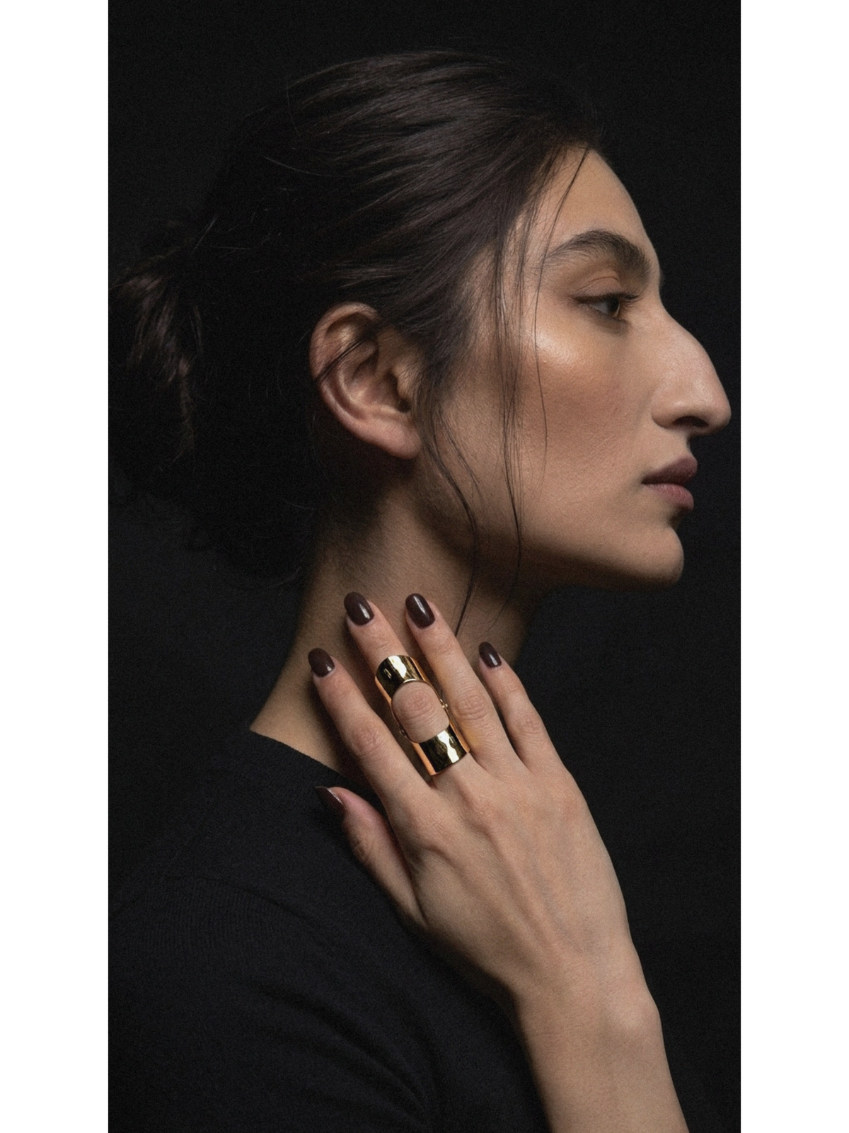 Sterling silver full finger ring "Hayeli"