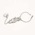 Sterling silver ring-chain bracelet "Shoror"