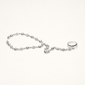 Sterling silver ring-chain bracelet “Lamara”