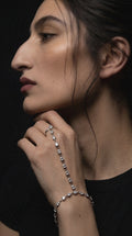 Sterling silver ring-chain bracelet "Payl"