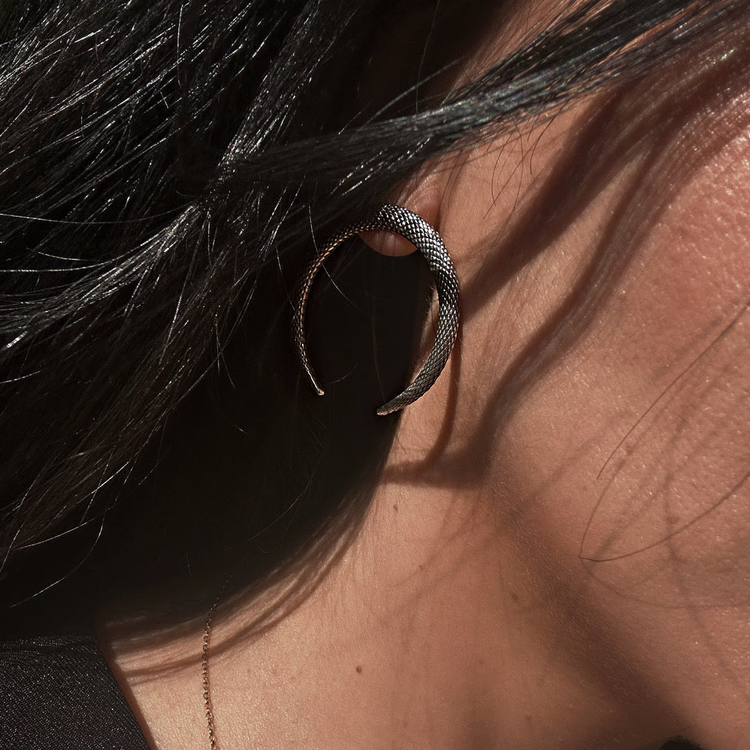 Sterling silver earrings "Snake"