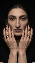 Sterling silver full finger ring "Hayeli"