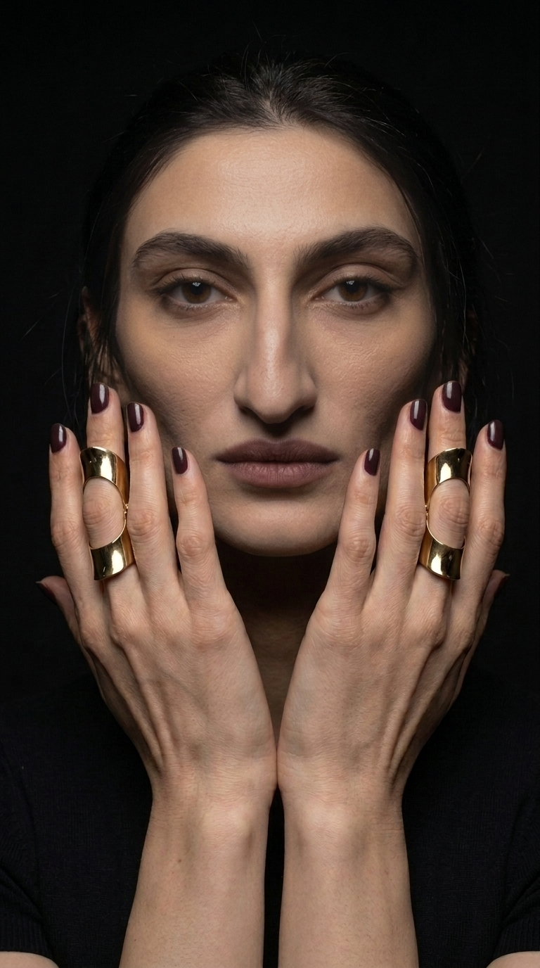 Sterling silver full finger ring "Hayeli"