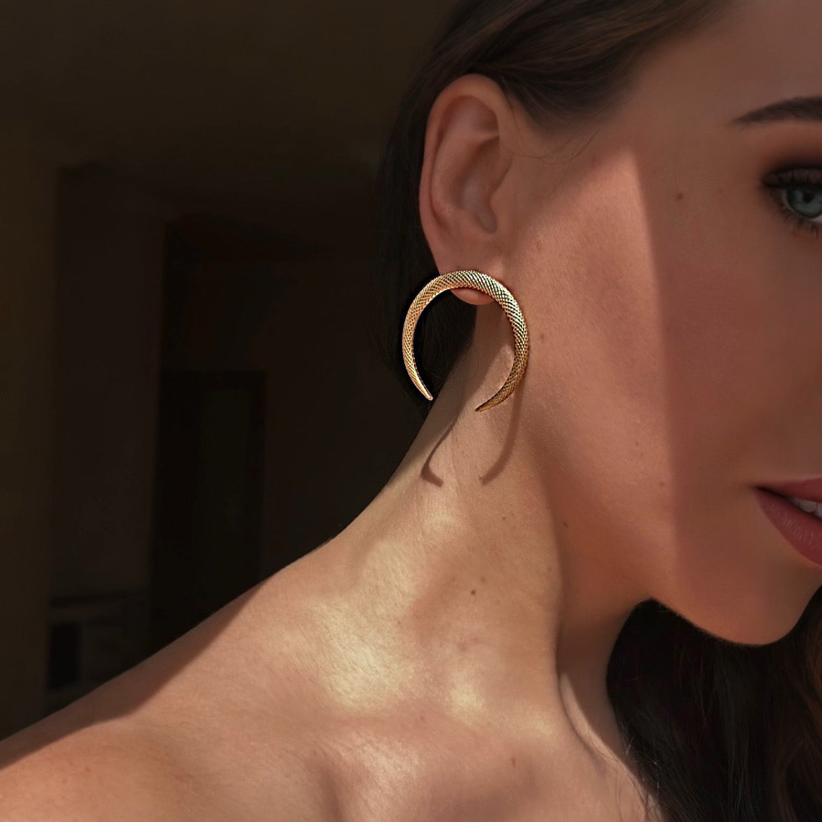 Sterling silver earrings "Snake"