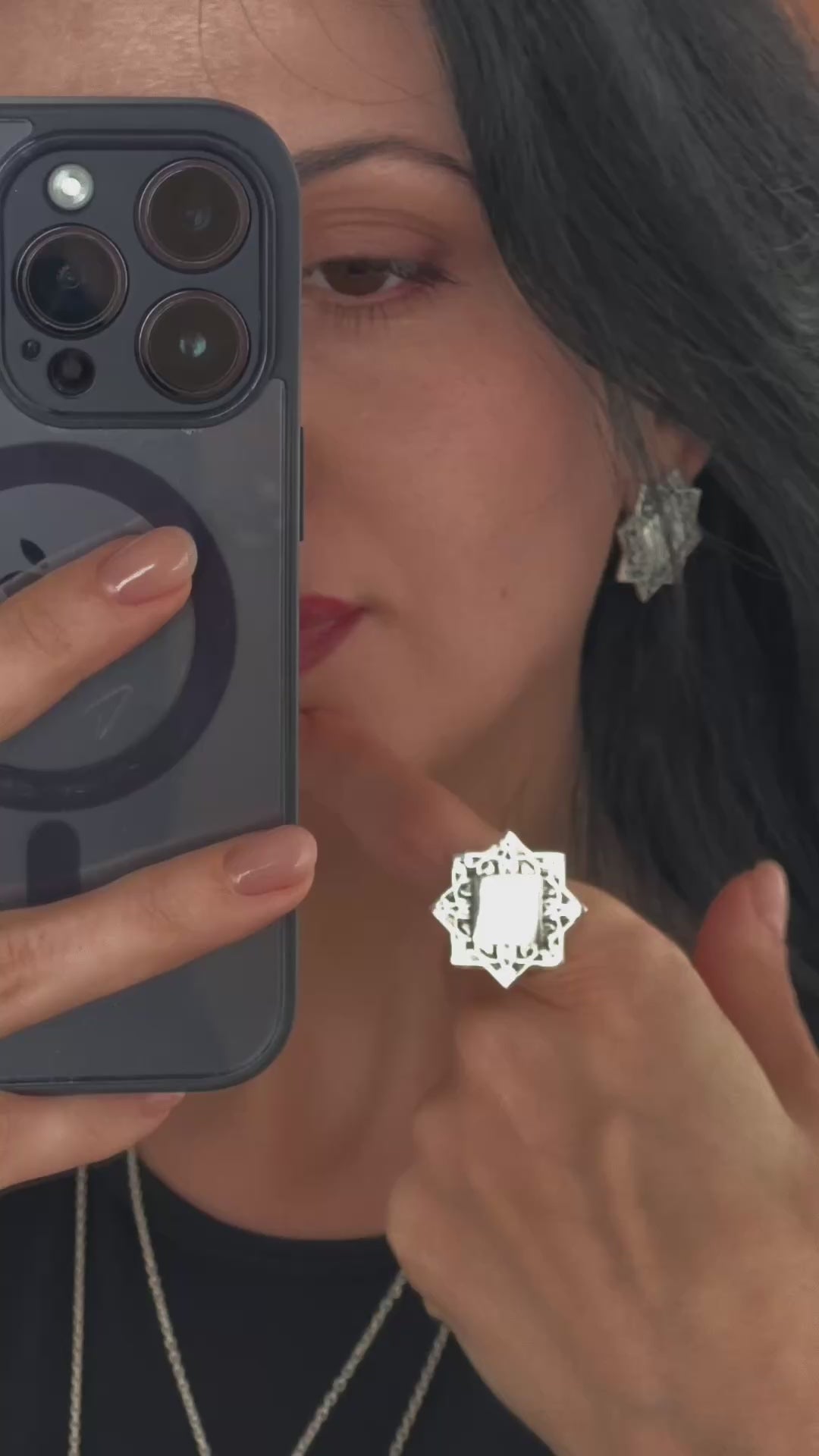 Sterling silver earrings "Biayna"