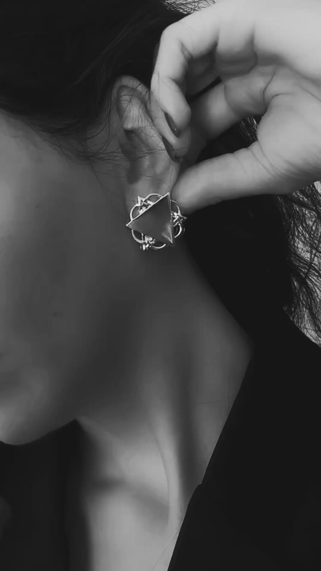 Sterling silver earrings "Geometry"