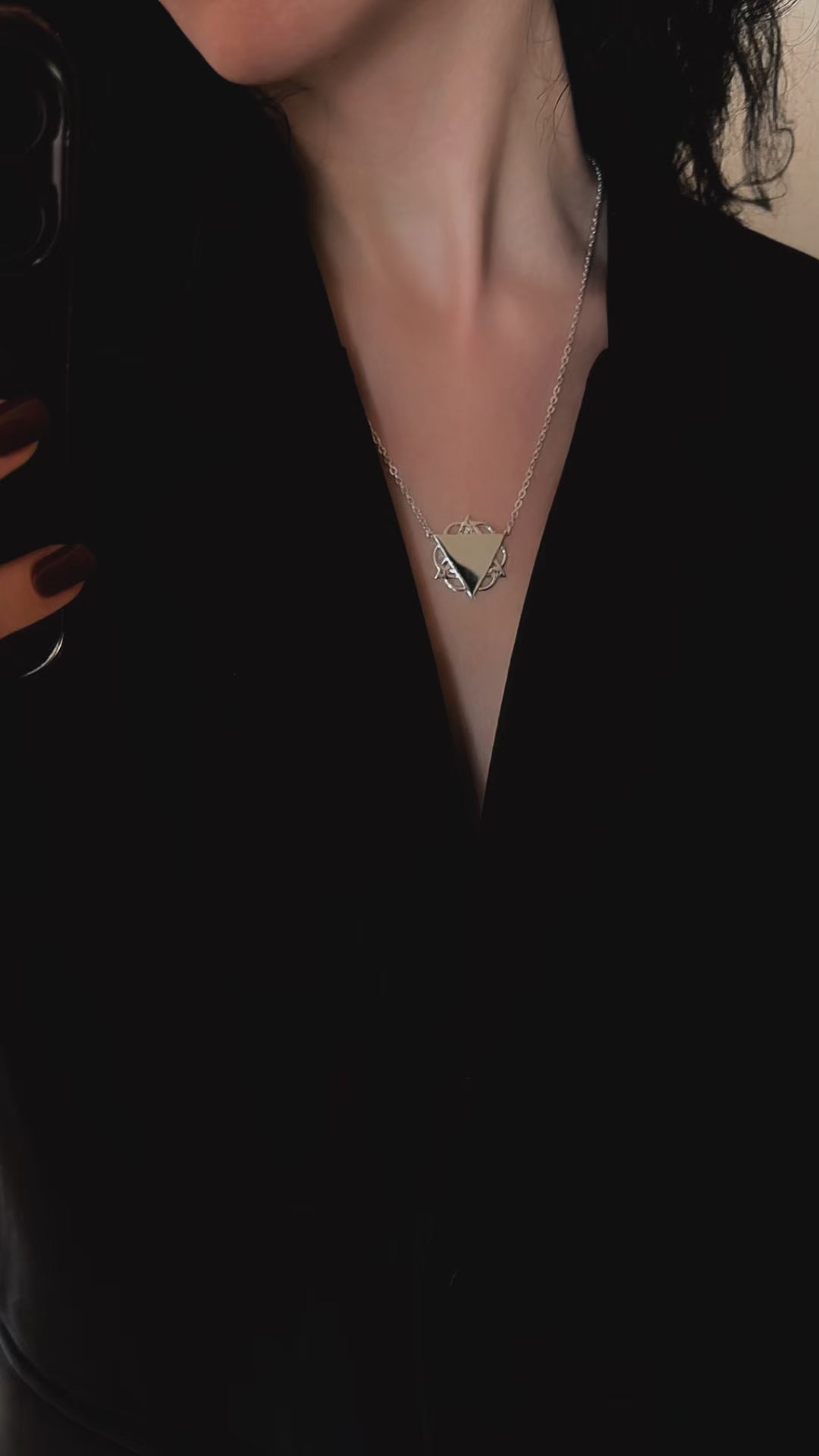 Sterling silver necklace “Geometry”