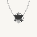 "Silver geometry triangle armenian necklace"
