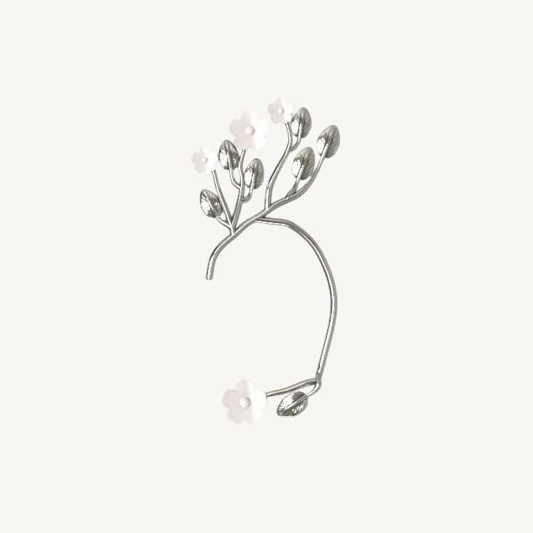 Sterling silver cuff earrings "Bloom"
