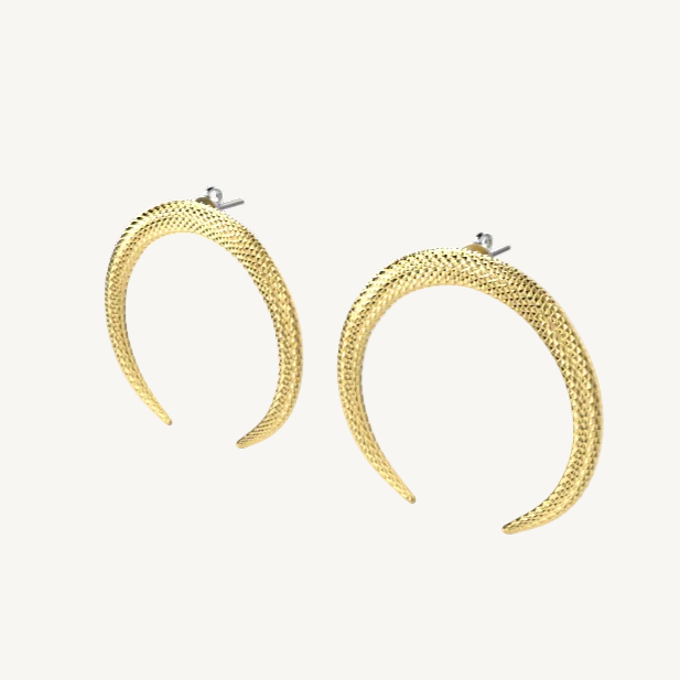 Sterling silver earrings "Snake"