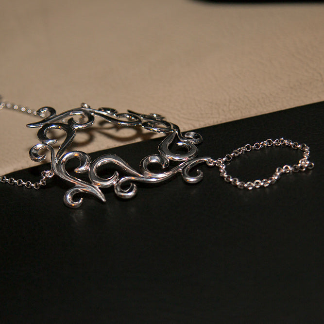 "SIlver slave bracelet hand chain"